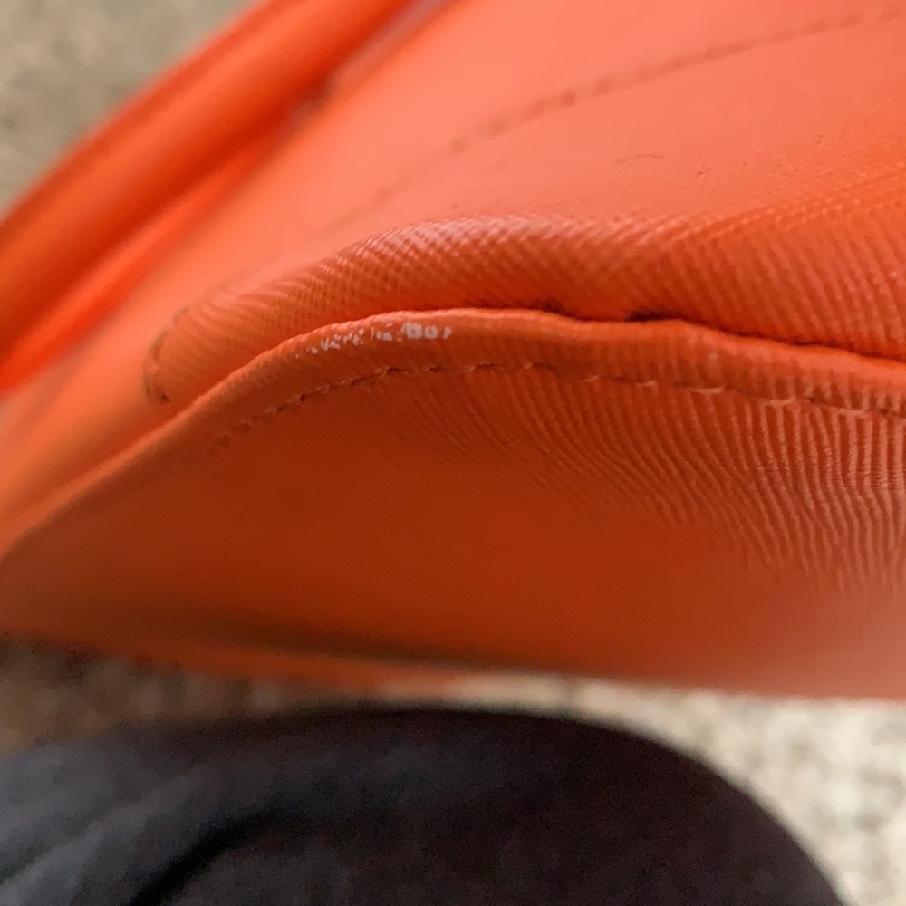 Kenneth Cole large dome satchel in vibrant orange color - Picture 10 of 10
